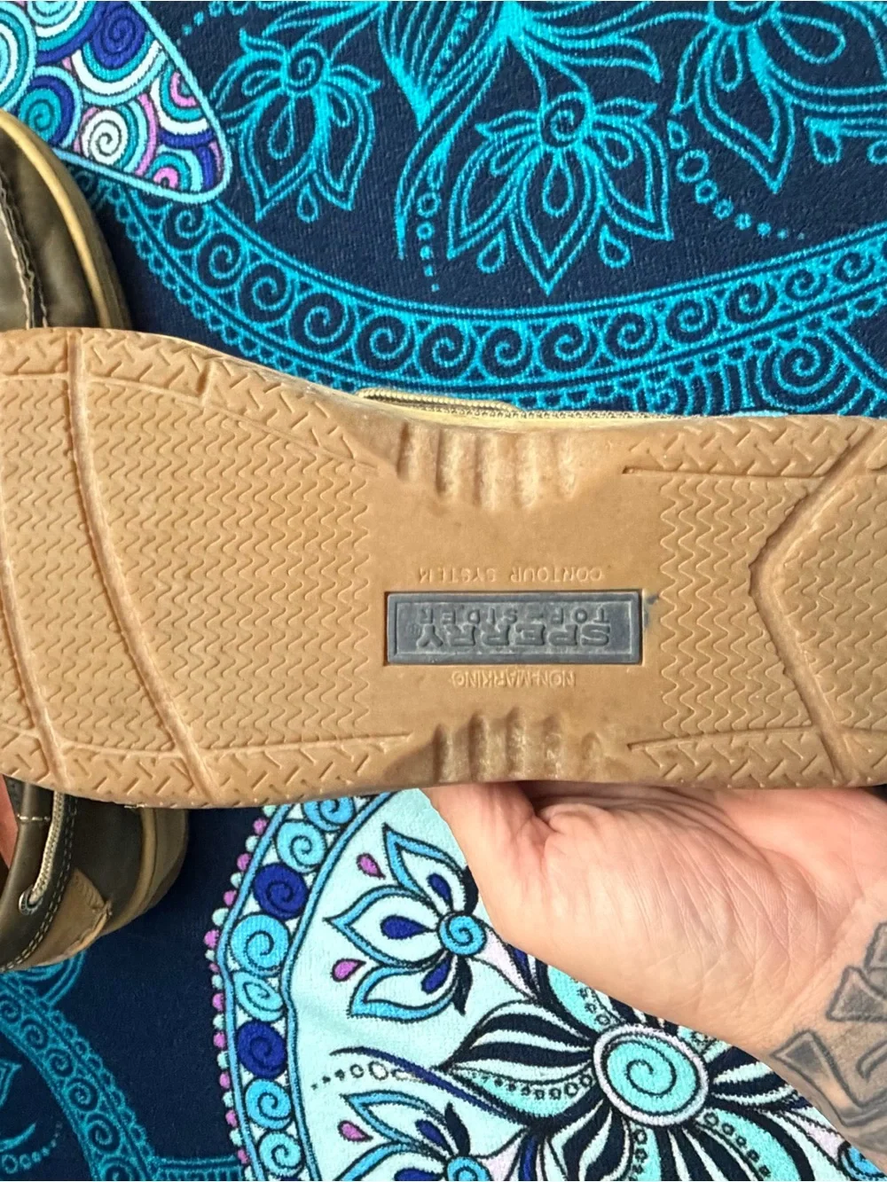 Sperry Two-Tone Brown Leather Moccasin Boat Shoes